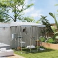 thumbnail image 2 of PawHut 79" L Galvanized Steel Catio Outdoor Cat Enclosure with 420D Canopy, 2 of 10