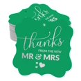 thumbnail image 1 of Inkdotpot Real Silver Foil Bracket Shape Paper Hang Tags Thanks From The New Wedding Favor Tags Pack Of 100, 1 of 7