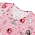 thumbnail image 3 of Yoodem Pyjamas pour Femmes Ensembles de Pj pour Femme Été Col Rond Ensemble Pyjamas Manches Courtes Pantalon Long Ensemble de Pyjama Ensembles de Pyjamas pour Dames Ensembles de Détente pour Femmes Z Rose P, 3 of 4