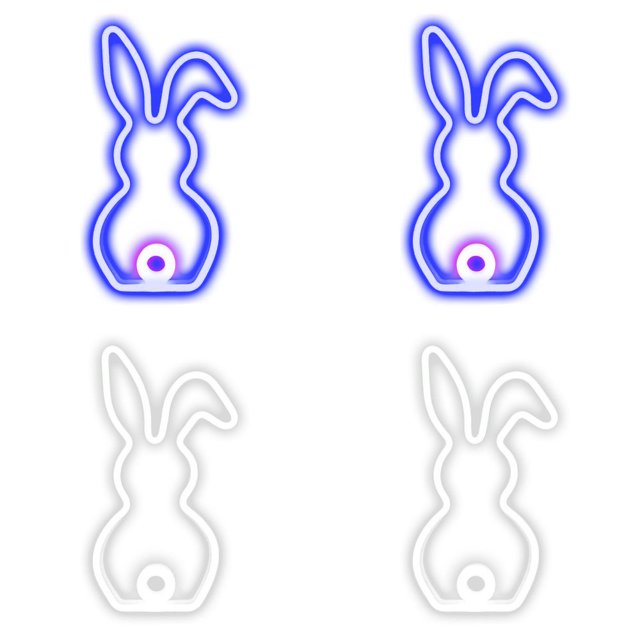 SUTENGDA 2pcs Easter Window Lights Easter Eggs Bunny Lights Decorations Battery Operated Easter Lights with Suction Cup Easter Decorations for Home Indoor Easter Party Decor