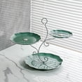 thumbnail image 2 of Fruit Tray Home Living Room, Three Layer Candy Tray for Snacks and Dried Fruit Storage, Leaf Design Easy Clean Plastic Tray, 2 of 6