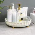 thumbnail image 4 of DOLITY Turntable Organizer Desktop Storage Tray Makeup Organizer Food Storage Container White, 4 of 8