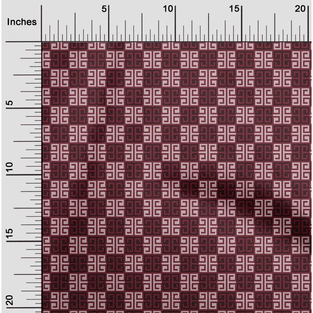 oneOone Cotton Flex Fabric Greek Key Geometric Printed Fabric 1 Yard 40 Inches Wide