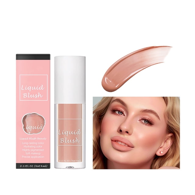 Beauty Blush Nine Color Liquid Natural Color Long Lasting Silky And Delicate Contouring Rouge 4Ml, Blush for Women