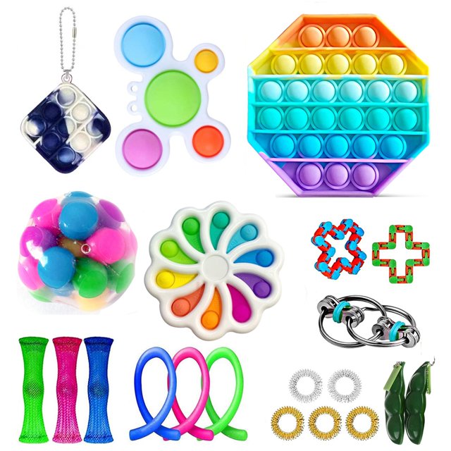 Honganda Ensemble de Jouets de Décompression Type Presse Kit de Jouets de Soulagement du Stress