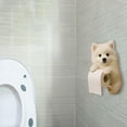 thumbnail image 1 of Wall Mounted Dog Theme Paper Towel Holder Adorable Animal Resin Tissue Dispenser For Bathroom Kitchen Home, 1 of 4