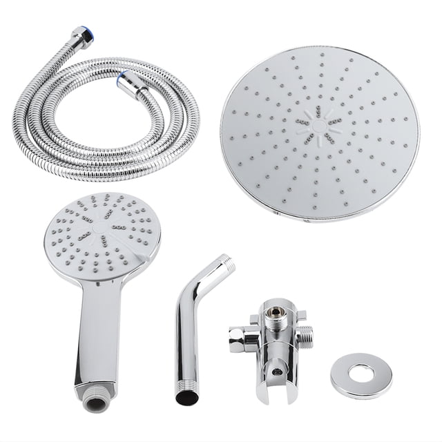 Blantye Chrome Plate Haute Pression 3 Voies Multi Réglage Pluie Style Double Pomme De Douche À Main Combo