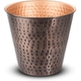 thumbnail image 1 of Monarch Abode Hand Hammered Metal Wastebasket Trash Bin, Copper Antique Finish, 1 of 1