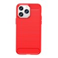 thumbnail image 1 of PANDACO Étui en Métal Brossé Rouge et Protecteur d'Écran pour iPhone 14 Pro, 1 of 4