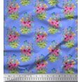 thumbnail image 1 of Soimoi Poly Georgette Fabric Leaves & Floral Decor Fabric Printed Yard 52 Inch Wide, 1 of 3