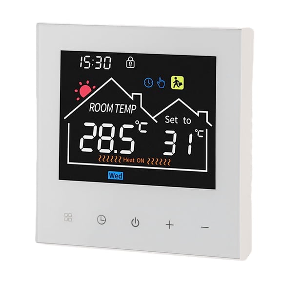 Smart Thermostat Programmable Touchscreen LCD Display Water Heating Boiler Thermostat for Home Office ABS PC Material