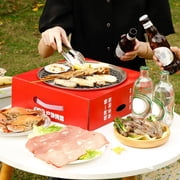 Sentmoon Disposable BBQ Grill Portable Instant Charcoal Barbecue Grill Outdoor Lazy Camping Picnic Grill for Beach Park Tailgating Hiking One Time Use Easy Setup Compact