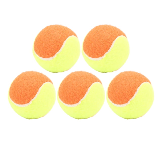 5PCS 6cm Rubber Tennis Balls Elastic Squash Ball Pressure Relief Balls for Training Entertainment Orange