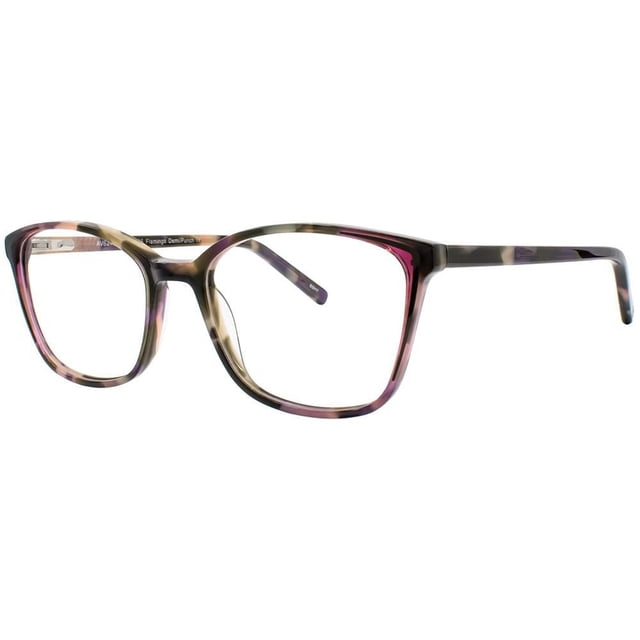 AV Studio AV624s Monture de Lunettes Fruit Punch/Demi Orientée vers l'Avant avec une petite Monture Pleine en Acétate, un Motif Demi-Écaille de Tortue et des Mèches Rose Vif sur les Montants Supérieurs et les Branches, Conçue pour les Femmes Adultes à la Recherche de Lunettes Légères et Stylées.