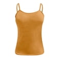 thumbnail image 4 of Hiiyo Women's Workout Fitness Tank Top Spaghetti Strap Built-In Bra Camisole, Yellow XXL, 4 of 4