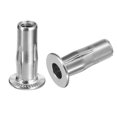 thumbnail image 1 of Unique Bargains M6 Multi Grip Rivet Nuts, 2pcs Flat Head Threaded Insert Nut 304 Stainless Steel Plus Nuts, 1 of 5