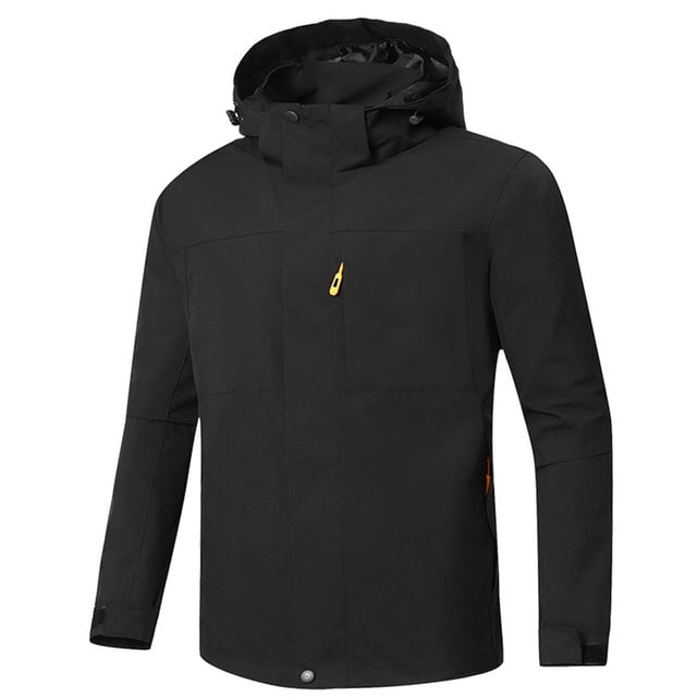 Birdeem Veste Extérieure à Capuche avec Poches et Cordon de Serrage, Couleur Unie, Résistante à l'Eau