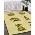 thumbnail image 3 of Ahgly Company Tapis d'Intérieur Lavable en Machine Carré Transitionnel Brun, 3 Pieds Carré, 3 of 7