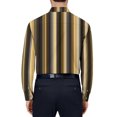 thumbnail image 3 of RXIRUCGD Chemise à Manches Longues Ajustée à Rayures Imprimées pour Homme, Multicolore, Taille : 6TG, 3 of 5