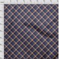 thumbnail image 4 of oneOone Cotton Cambric Dark Blue Fabric Check Craft Projects Decor Fabric Printed By The Yard 42 Inch Wide, 4 of 4