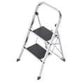 thumbnail image 1 of Hailo 2-Tread Household Step Stool, 11.8" Wide Step, 330 lb Capacity, Silver, 1 of 11