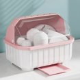 thumbnail image 3 of WIFKLSIIPG Dish Drying Rack with Cover for Kitchen Counter Kitchen Organizers and Storage Rack with Drainboard Space Saving Holder Utensil Storage Dish Dryer Tray Drainer 1pc, 3 of 3