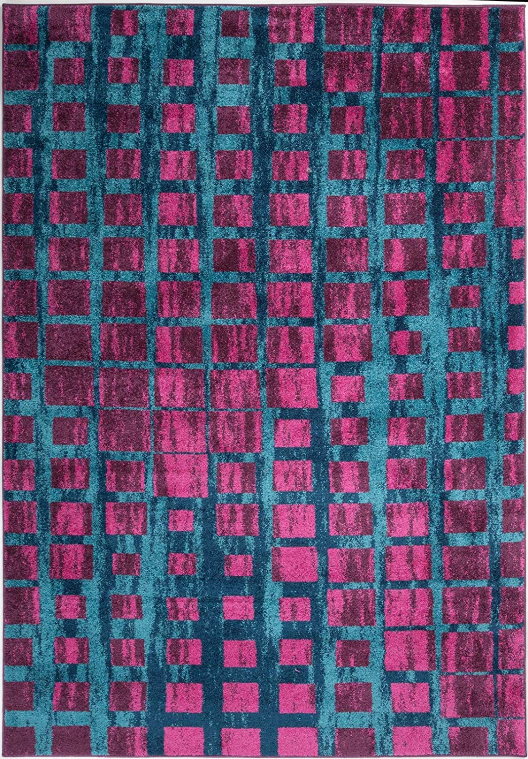 Ladole Rugs Pink Turquoise Blue Indoor Outdoor Area Rug Mat Carpet Runner for Living Bed room Entry way Patio Small Medium Large Long Non Slip Skid Size 3x5. 4x6, 5 x 8, 7 x 10, 9 by 12, 11 feet ft