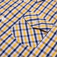 thumbnail image 4 of Bienzoe Boy's Cotton Plaid Button Down Short Sleeve Shirt Blue/Yellow 11/12, 4 of 7