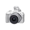 thumbnail image 3 of Canon EOS R50 Mirrorless Camera with 18-45mm Lens (White) (5812C012) + 64GB Memory Card + Bag + Charger + LPE17 Battery + Card Reader + Memory  Wallet + Cleaning Kit (International Model), 3 of 8