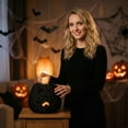 thumbnail image 4 of Halloween Woven Pumpkin Basket, 4 of 5