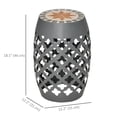 thumbnail image 3 of Outsunny Tabouret de Jardin Décoratif Table d'Appoint d'Extérieur Repose-Pieds Support pour Plante, 3 of 10