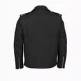 thumbnail image 3 of Pisexur Faux Leather Jacket Men Men's Motorcycle Leather Jacket Top With Zipper Plus Size Leather Jacket Motorcycle Jacket, 3 of 5