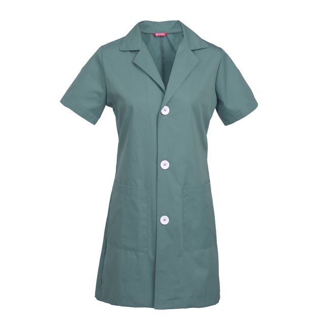 Manteau de Laboratoire à Manches Courtes pour Femmes