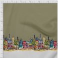 thumbnail image 3 of Soimoi Velvet Fabric Buildings Panel Fabric Prints by Yard 58 Inch Wide, 3 of 3