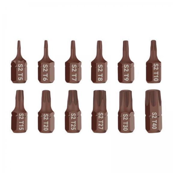 davian 5xImpact Driver Bit Set Steel for Electric Screwdrivers Pneumatic Tools Drill 12pcs Torx 5 Pcs