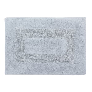 Mainstays Racetrack 100% Cotton Grey Bath Rug, 17" x 24"
