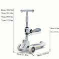 thumbnail image 3 of Trottinette pour Enfants avec Siège Pliable/amovible - Trottinette à 3 Roues pour Tout-Petits à Hauteur Réglable pour Garçons et Filles, 3 of 5