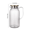 thumbnail image 3 of weibbin Jug Plastic Juices Pitcher PC High Temperature Proof Bar KTV Beverage Jug For Restaurant Fruit Tea 1L, 3 of 6