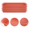 thumbnail image 3 of 4Pcs Rectangular Plant Saucers Plastic Plant Saucers Planter Drip Tray Flower Pot Saucers, 3 of 8