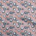 thumbnail image 1 of oneOone Rayon Light Peach Fabric Asian Japanese Koi Fish with Abstract Flower Craft Projects Decor Fabric Printed by The Yard 56 Inch Wide, 1 of 4