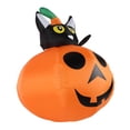 thumbnail image 4 of Halloween Inflatable Desktop Ornament LED Lighted Pumpkin Cat Face Decoration for Parties and Home Yard Celebrations, 4 of 7