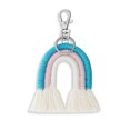 thumbnail image 2 of Baohd Weaving Rainbow Keychains Jewelry Adornment Fashion Accessory Key Ring Pendant Keyholder Ornament Colorful DIY Bag Charm Blue, 2 of 6