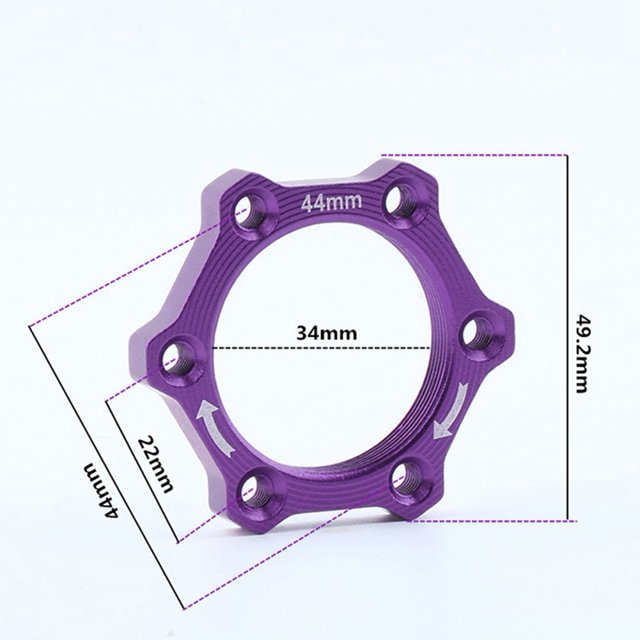 1 Pce 44/48mm Vélo Roue Libre Moyeux Filetés Disque Disque Frein Rotor Bride Adaptateur Alliage d'Aluminium Accessoires de Vélo