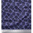thumbnail image 1 of Soimoi Purple Poly Georgette Fabric Brush Stroke Abstract Printed Fabric 1 Yard 52 Inch Wide, 1 of 3