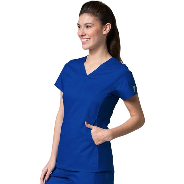 EON Haut de Blouse Médicale à Col en V en Maille pour Femmes Coolmax