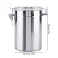 thumbnail image 3 of Coofit Food Storage Container Sealed Stainless Steel Airtight Canister for Tea Coffee, 3 of 8