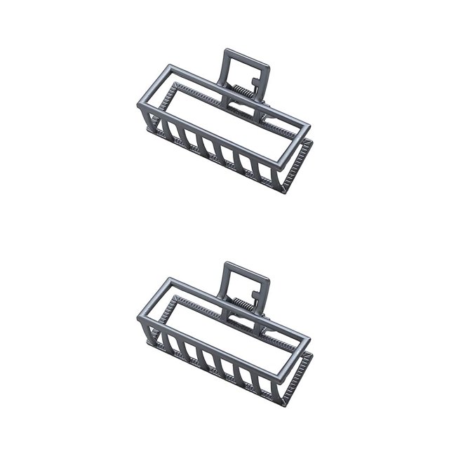 maskred Pinces à Mode Grand Style Simple à Portée de Main Style Simple Robuste Exquis Accessoires Barrettes pour Femmes Noir/rectangle 2Set
