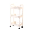 thumbnail image 4 of Sentmoon 3 Tier Rolling Cart Rolling Storage Cart with Drawers Kitchen Storage Cart 3-layer Black with Armrests Storage Rack Bathroom Toilet Toiletries Storage Cart for Bathroom and Toiletries, 4 of 7
