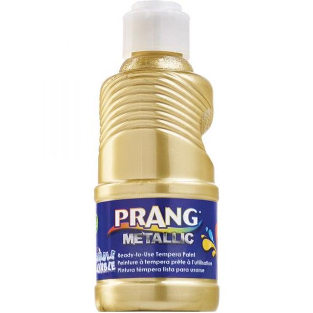 Prang DIXX11762 8 oz Ready to Use Washable Paint, Metallic Gold