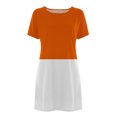 thumbnail image 3 of Pisexur Robe à Manches Courtes à Col Rond pour Femme, Robe Décontractée à Blocs de Couleur Imprimée à Manches Courtes à Col Rond pour Femme, Robe pour Femme, 3 of 4
